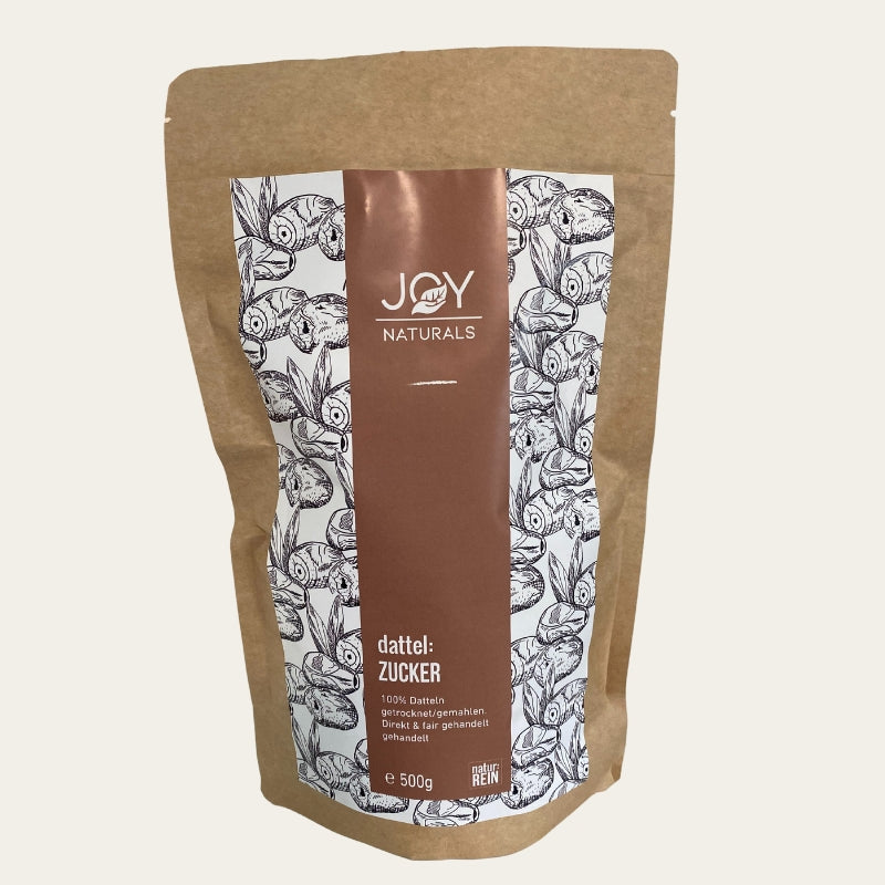 Unser dattel:ZUCKER steht für natürliche Süße mit hohem Ballaststoffanteil und niedrigem glykämischen Index.