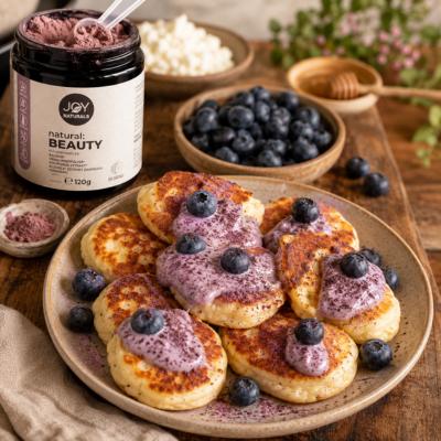 Fluffy Cottage Cheese Pancake Bites mit natural:BEAUTY