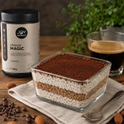 High-Protein Choco-Tiramisu mit choco:MAGIC