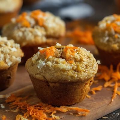Saftige Karotten Muffins vegan