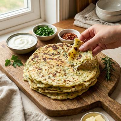 Kartoffel-Lavaş (Kartoffel-Fladenbrot)