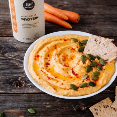 Proteinreicher Linsen-Karotten Dip