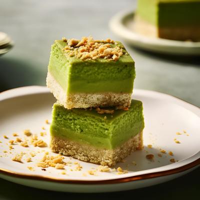 Matcha Creme Schnitten