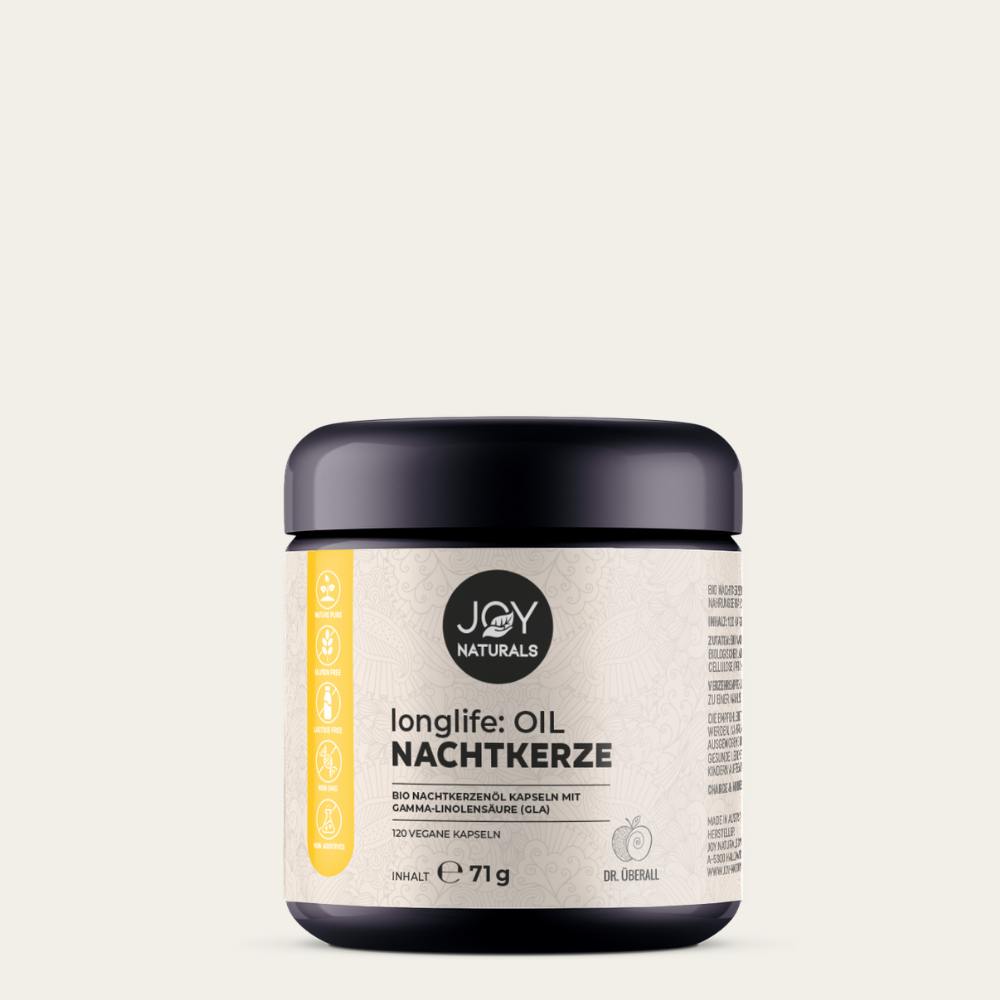 Nachtkerzenöl Kapseln - longlife OIL 500 mg vegan - 120 Kapseln