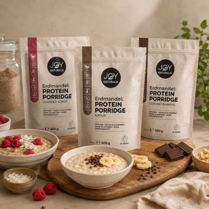 Bio Erdmandel Protein Porridge – alle drei Sorten