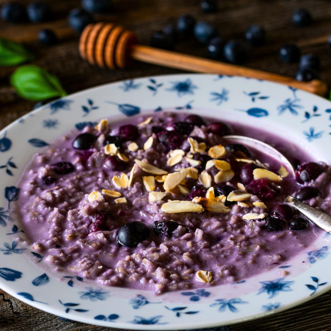 Heidelbeer Porridge Zubereitung