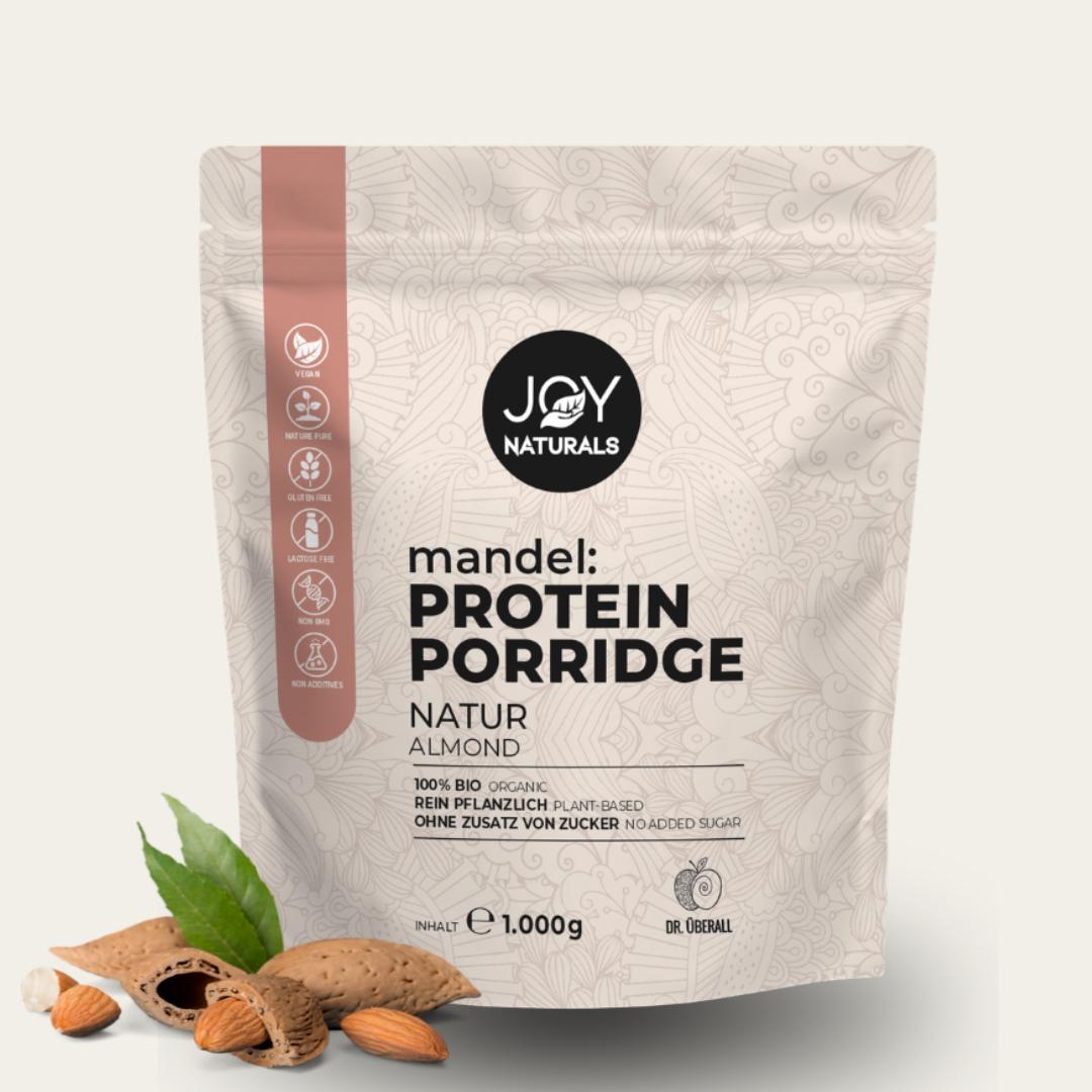 Bio Mandel Protein Porridge Natur – Veganes Frühstück mit hohem Eiweißgehalt – Megapack 1.000g