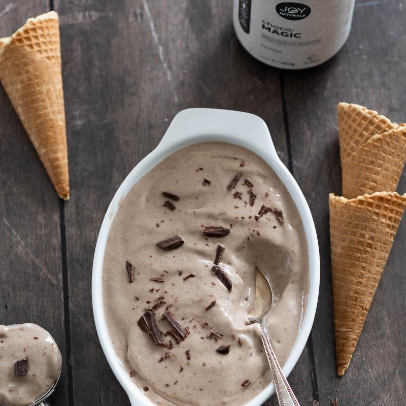 Eiscreme mit choco Magic zubereiten