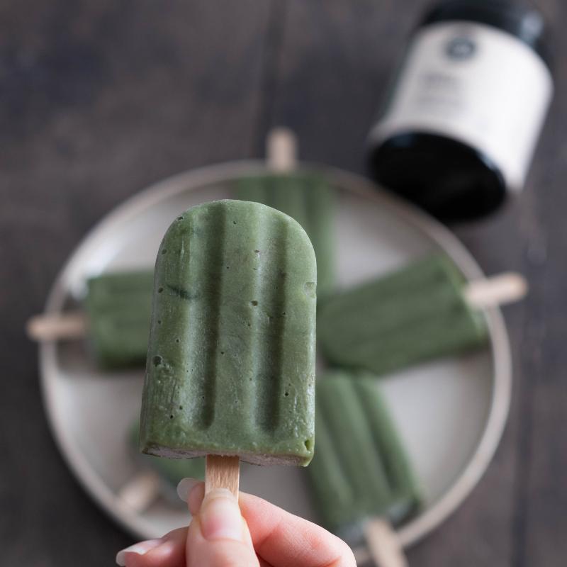 Erfrischendes Eis mit green Angel