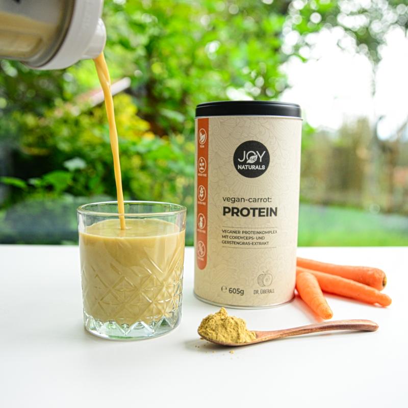 Veganes Protein mit süßem Karottenpulver, Gerstengrasextrakt und Cordycepsextrakt